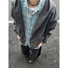 抖音得物高品质二开25秋冬美式重磅宽松结构设计连帽卫衣外套W78，男装卫衣，电商A486-1