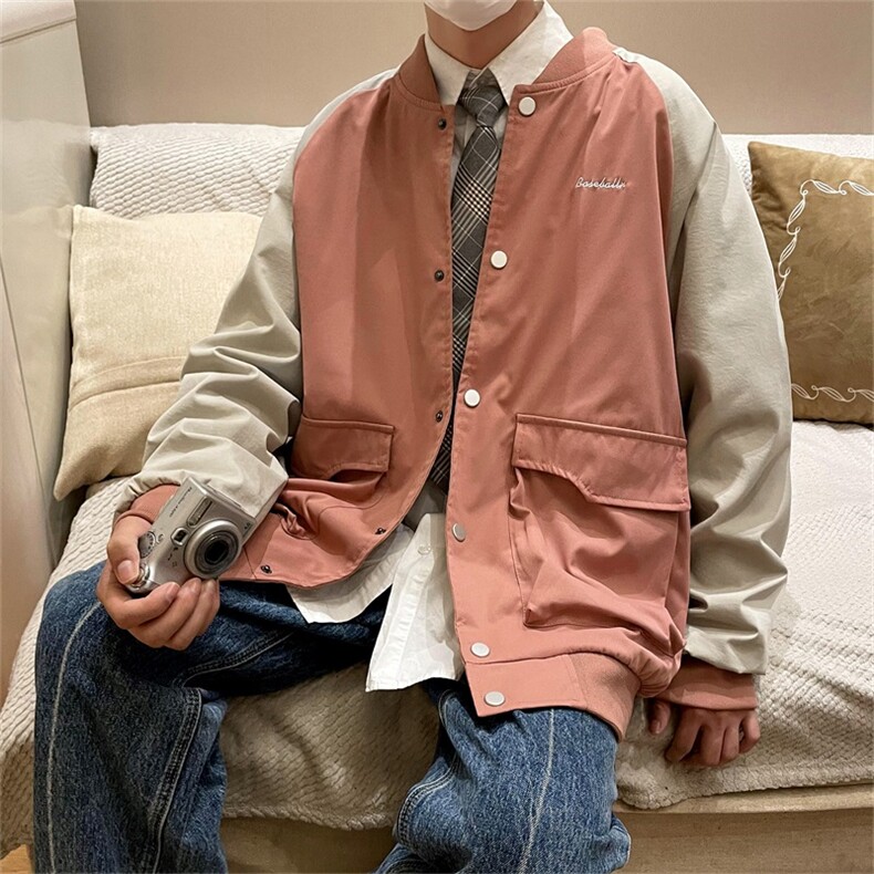 春秋季百搭休闲宽松夹克男士 JK147-P48图片