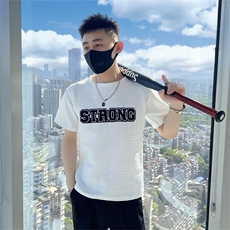 短袖t恤男士夏季高级感半袖体恤圆领刺绣半袖衫修身上衣T218，男装T恤，星座1116A-2（原606A-1）
