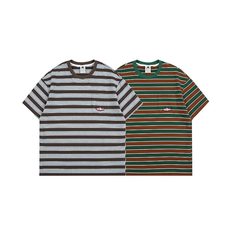 外27-2GANYOU240g日系条纹T恤TX30-P50，男装T恤，新杭派外27-2