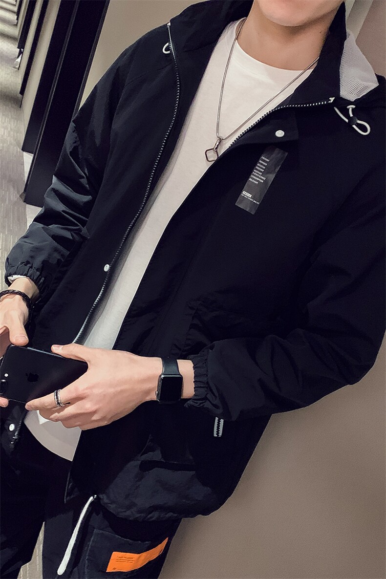 男士中长款风衣外套韩版潮流2021春季新款时尚夹克DS339TP95,男装风衣,电商A102