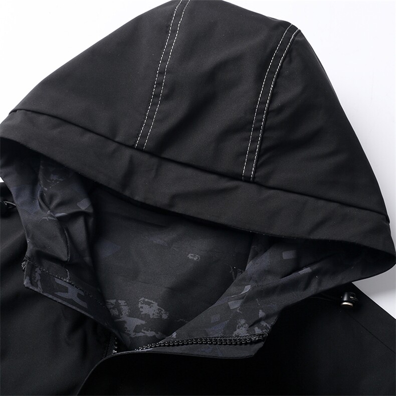 V2058钱塘2020-3秋冬时尚男士连帽夹克休闲百搭外套两面穿P163,男装夹克,钱塘207-3