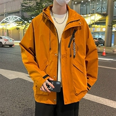 日系户外防风防水机能冲锋衣外套男女潮牌春秋宽松多口袋登山夹克，男装夹克，星座506