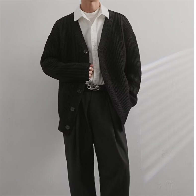 2023欧美开衫毛衣简约高级针织开衫男冬季毛衣男款外套MZ064-P55图片
