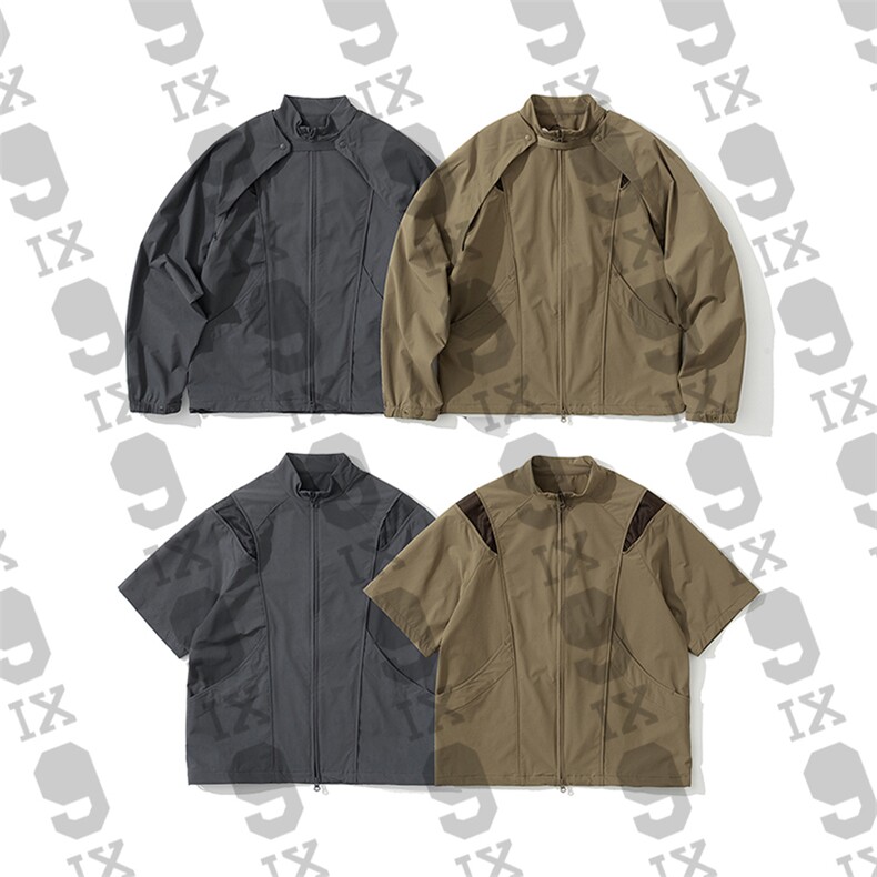 9IX蓝朋友/24FW轻户外露营机能衬衣二件套解构拼接长袖男GA-580,男装衬衫,电商基地S007