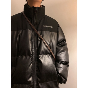 冬季皮棉衣潮流加厚立领保暖休闲棉服字母印花男A266-P01-P80图片