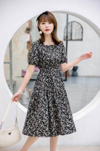 韩版碎花连衣裙，女装连衣裙，艾美欧歌