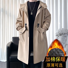 4W件加绒风衣男中长款大衣棉衣男F994薄P95加棉P110爆景一，男装风衣，星座401