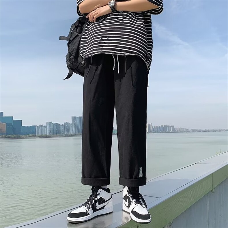 加绒加厚卡其色裤子男生春秋季2023新款直筒秋冬休闲裤K2180P32,男装休闲裤,星座1116-2