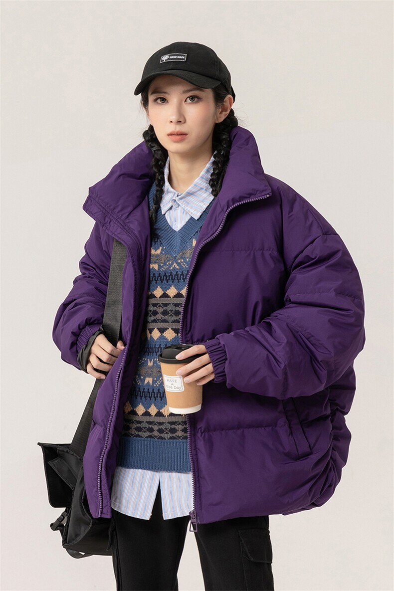 新标90白鸭绒简约休闲立领外套纯色潮流加厚羽绒服ESY0214-P198,男装羽绒服,电商B306