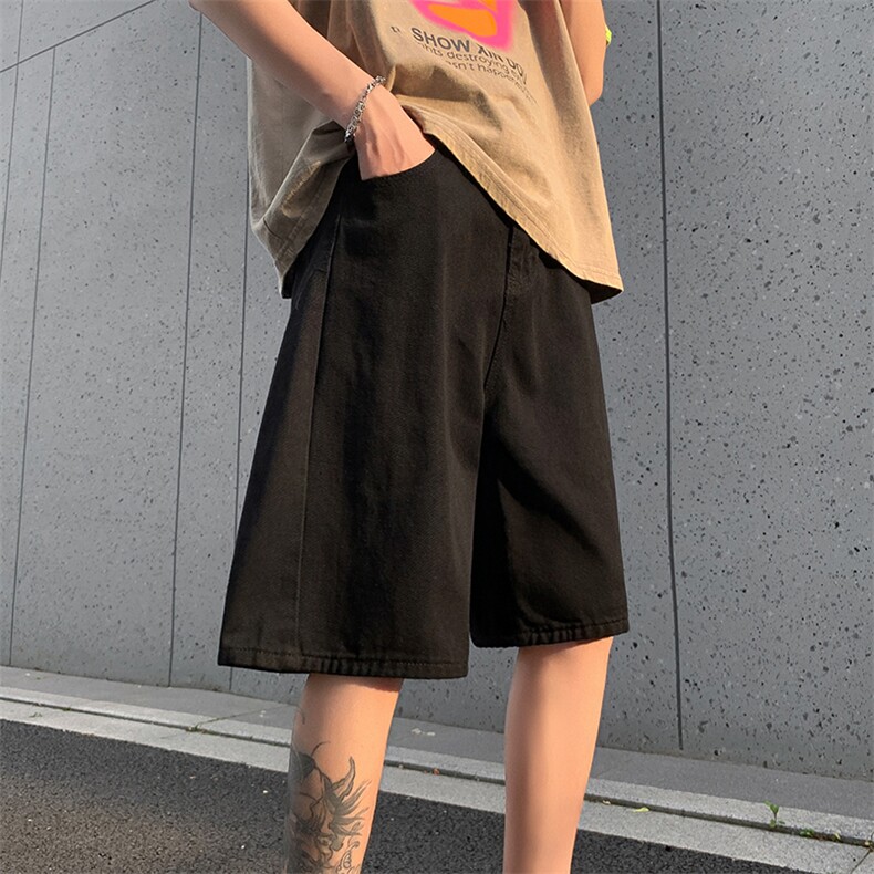 2024夏季新款潮牌直筒牛仔短裤复古宽松百搭五分裤现货K7967-P35,男装牛仔裤,星座512-3