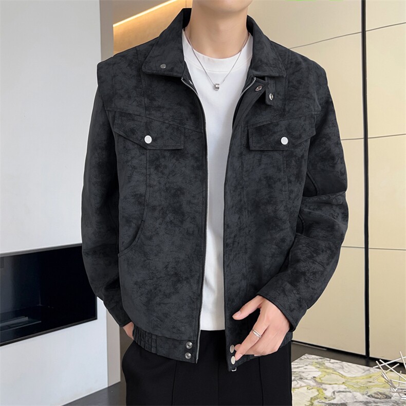 秋冬新款时尚休闲皮衣拉链外套男士JK02559-P98,男装皮衣,星座308B-2