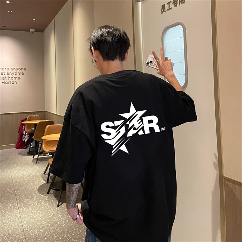 220g纯棉美式夏季短袖t恤男DT411-特批19,男装T恤,电商B370