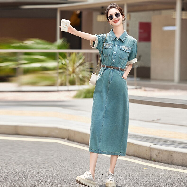大量现货！洋气刺绣民族风连衣裙女2024夏季新款女装裙子,女装连衣裙,慧尚依恋