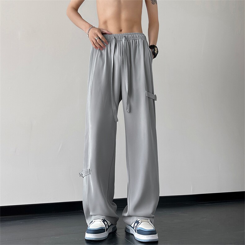 X5461-TP35控价58夏季新款冰丝凉感休闲裤免熨抗皱男直筒长裤,男装休闲裤,电商A102-1
