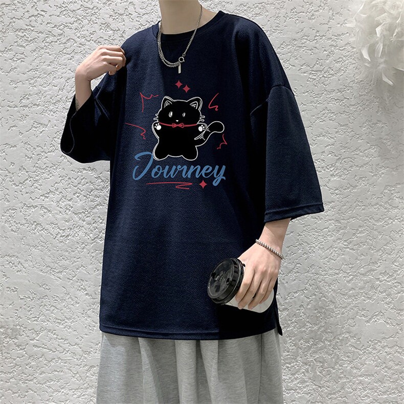 冰丝七分袖t恤男大码五分袖男短袖男中袖Q11412-P30,男装T恤,电商A040