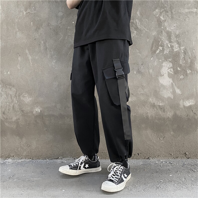 工装裤男潮牌宽松百搭ins韩版潮流束脚休闲秋季港风裤子8212，男装休闲裤，电商A318