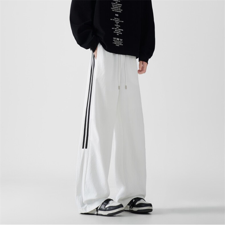 秋季新款潮流褶皱条纹设计美式宽松休闲裤B315-K24261-特p35控68,男装休闲裤,电商B315