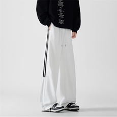 秋季新款潮流褶皱条纹设计美式宽松休闲裤B315-K24261-特p35控68，男装休闲裤，电商B315