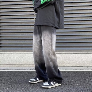 牛仔裤男秋季潮大码休闲裤子高街ZK90P42图片