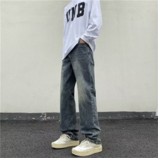 现货美式复古蓝直筒宽松牛仔裤男款垂感裤子男装牛仔裤TG29-P45，男装牛仔裤，星座302B-2