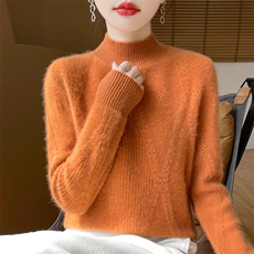 七针加厚一线大菱形镂空女士羊毛衫秋冬保暖，女装羊毛衫，暖娇绒