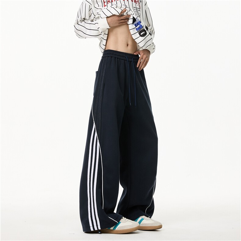 抖音品质美式运动复古潮流宽松休闲卫裤B315-K25607-特p40控78图片