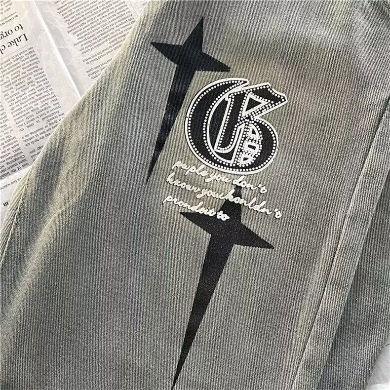 新款牛仔裤简约时尚潮流潮长裤春季青春流行N5084P45,男装牛仔裤,星座1116-2