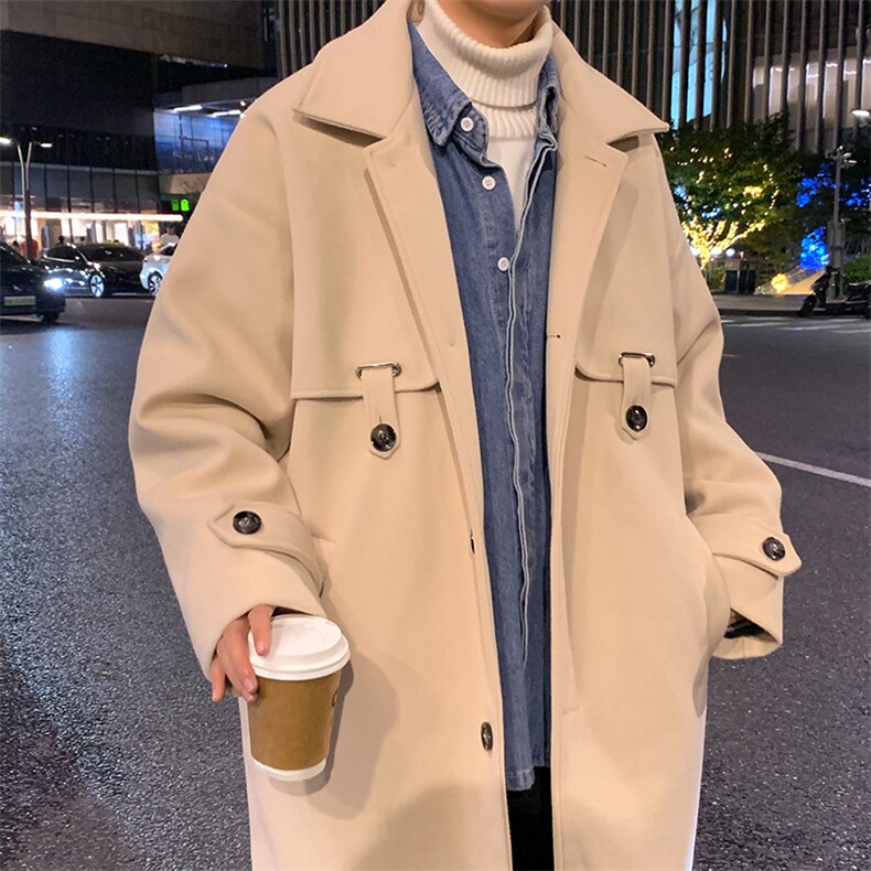 517A-8-Y26-P128现货设计感长款毛呢大衣,男装毛呢大衣,星座517A-8（原B282）