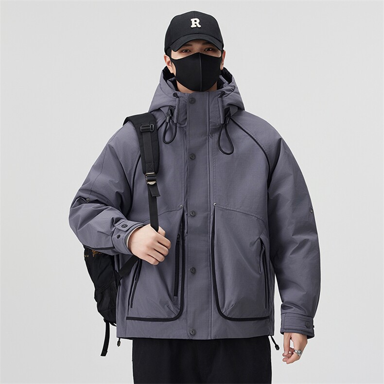 口罩风新标90白鸭绒2025连帽潮流保暖羽绒服男YR6070-P235,男装羽绒服,电商D240-242