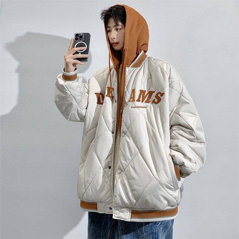 假两件棉服男士2024年新款青少年加厚棉衣服冬装外套M0791-P108,男装棉衣,星座308B-2