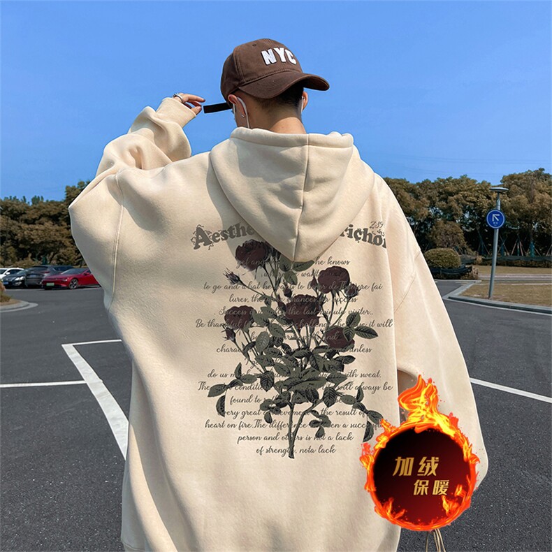 500克重磅秋冬美式加绒加厚卫衣外套DL285常规特P35绒特P40,男装卫衣,电商A486