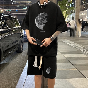 套装！华夫格套装短袖T恤短裤男 HTZ532-特p：38图片