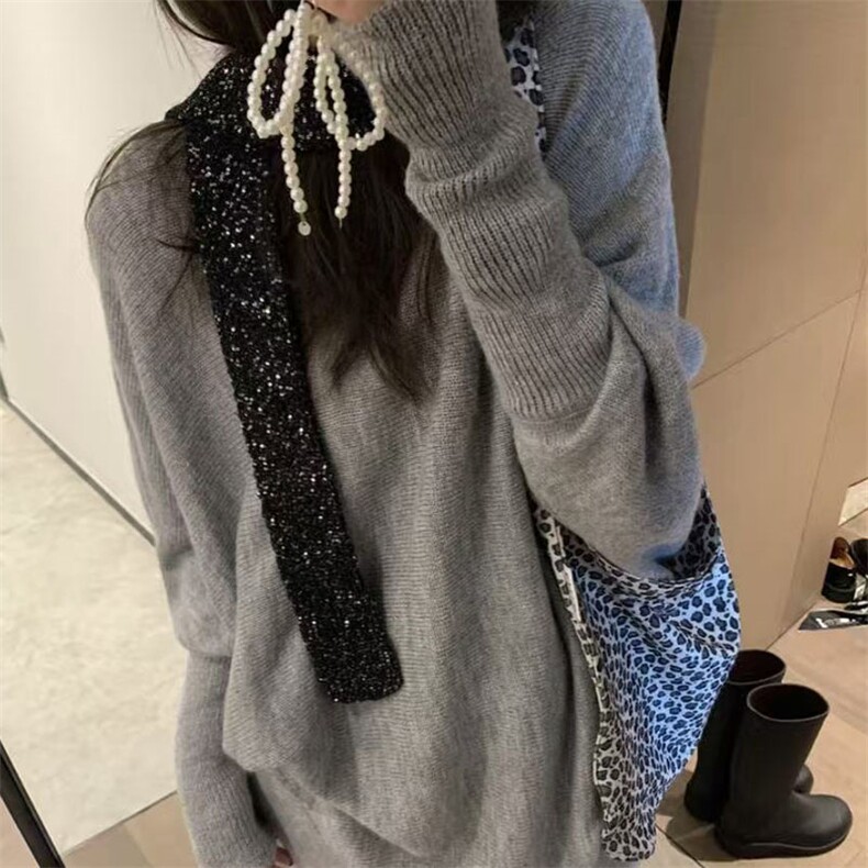 女士燕尾一字蝙蝠袖套头2025年秋季,女装羊毛衫,萱芳婷羊绒