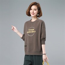 2021春季新款时尚印花字母套头卫衣，女装卫衣/绒衫，简韵佳