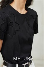 现货，夏季新款盘花短袖T恤，女装T恤，觅处