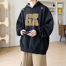 华棉春秋内景新款日系宽松连帽卫衣男大码休闲WY00676/P45加绒P50，男装卫衣，电商B316