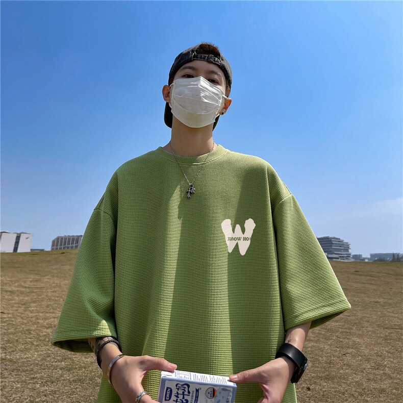 华夫格短袖直播高品质重磅220克W印花HT3105-P20,男装T恤,星座508（原C305）