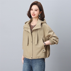 （专柜发货）短款风衣外套女春秋2024年新款韩版宽松显瘦洋气休闲，女装风衣，依恋蒂丝