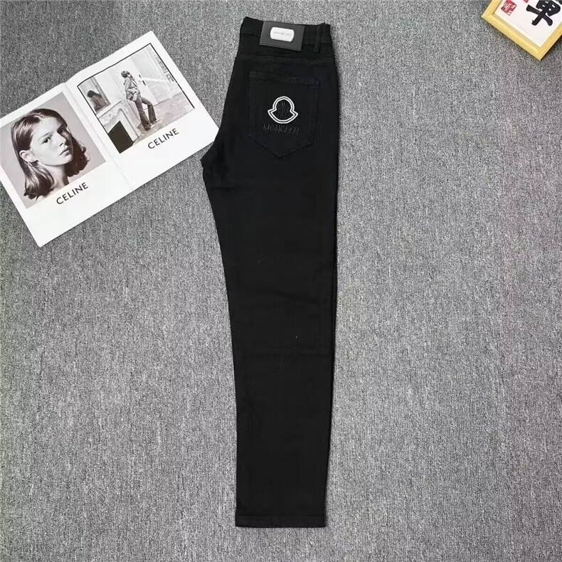 网红同款刺绣字母修身小脚牛仔裤男女休闲百搭长裤ZNH139P42,男装牛仔裤,星座1112-1