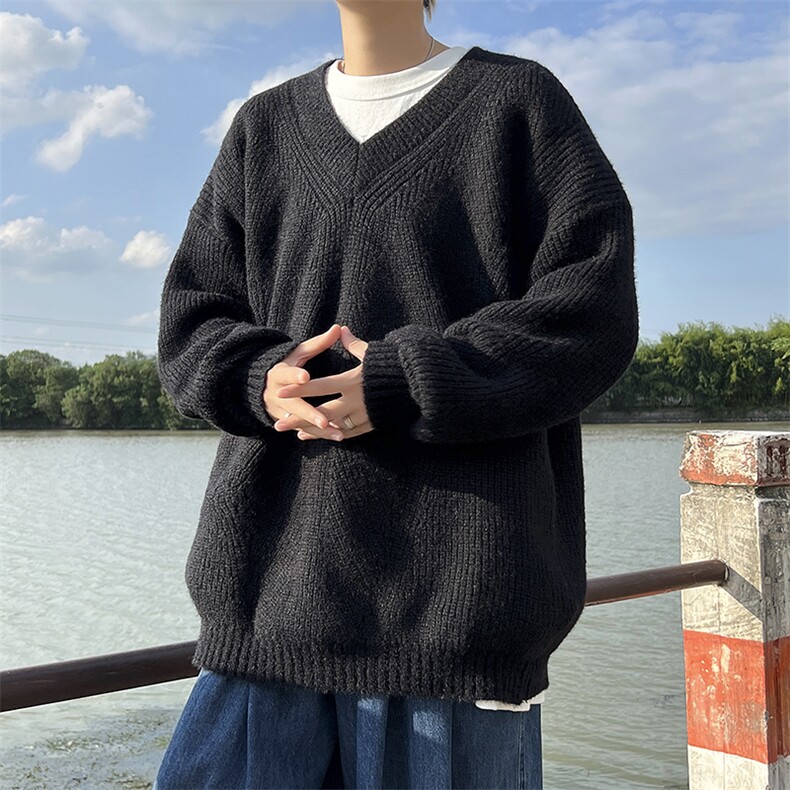 针织衫男士韩版潮流高街帅V领帅气2024冬季新款ins毛衣MZ552-P49,男装针织衫/毛衣,星座412-3