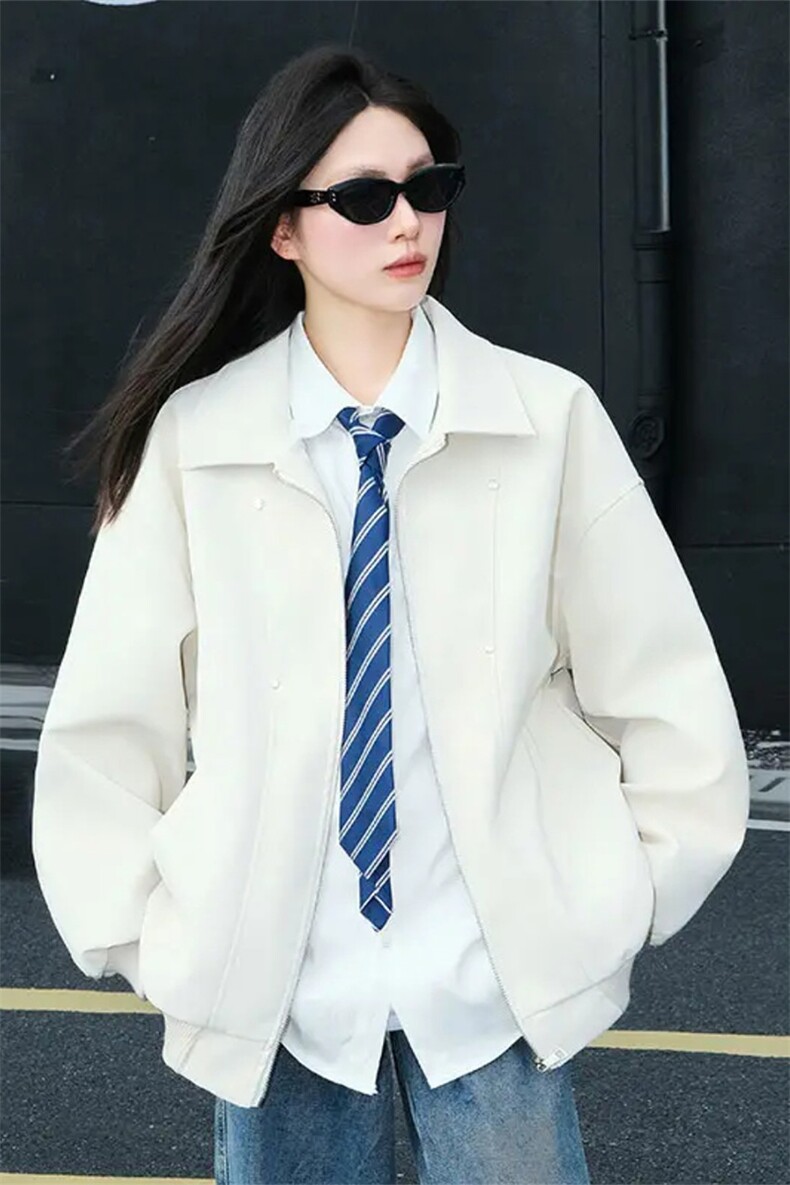 [网图]美式复古翻领皮衣夹克春季潮牌外套男女C61310-TP55不,男装夹克,电商A102