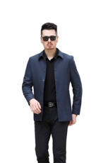 纯色翻领夹克男2023秋季新款中年商务休闲时尚宽松外套男装，男装夹克，电商B212（原钱塘6029）
