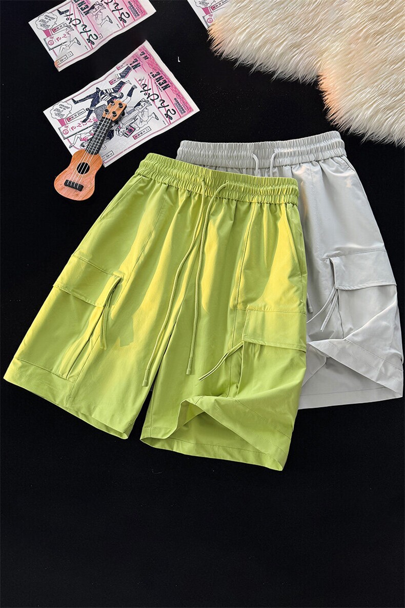 抖音品质男士夏季薄款潮牌速干宽松中裤A146-GY503特p35量大优,男装牛仔裤,HDA146