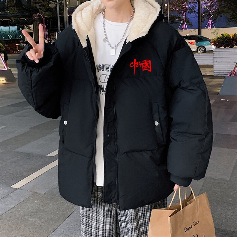 MY16276-P100加厚加绒连帽棉衣男大码棉服男面包服男,男装棉衣,电商A040