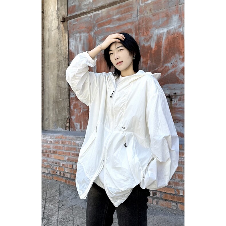 港风大码日系男女户外薄款休闲连帽防晒服XZ213-JKFS01-P55控78,男装防晒衣,星座213