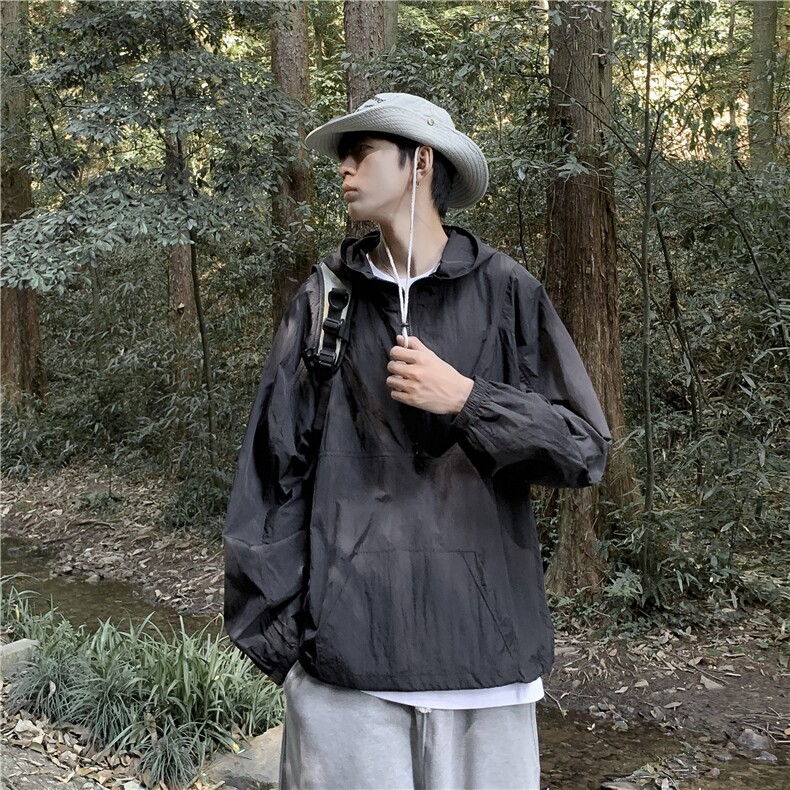 DC405-P38新款山系户外连帽印花男女情侣防晒衣轻薄舒适透气外套,男装防晒衣,星座603-2