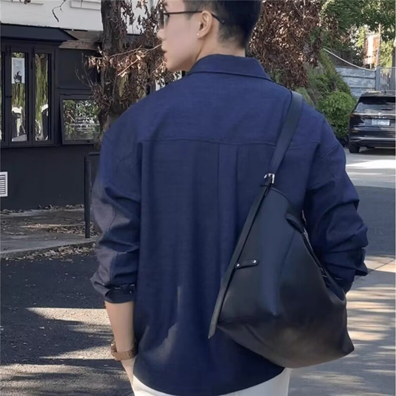 复古老钱风V领假两件衬衫外套男上衣高级感长袖衬衣HH2509P39,男装衬衫,星座1112-1