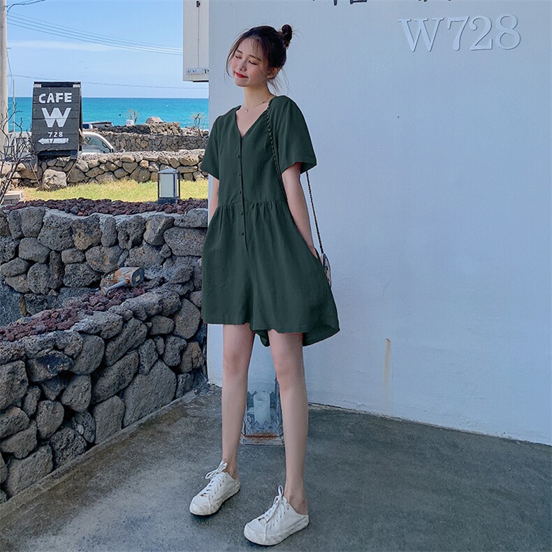 夏季款4色现货连体短裤浙宝163-0233,女装连体裤,拾菱