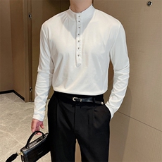 秋冬网红潮男铆钉设计长袖T恤时尚德绒打底衫内搭上衣TX1236-P48，男装T恤，电商B267